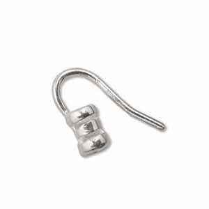 Sterling Silver 2.5mm id 11.5mm Crimp Hook Clasp
