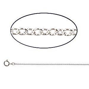 Sterling Silver 1mm Cable Chain Necklace - 18 inch - 45cm