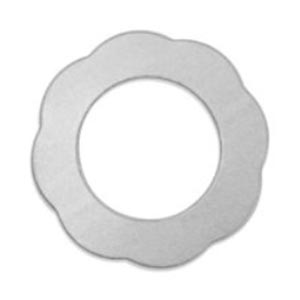 Nickel Silver Scalloped Washer 1 1/8" 28mm od 17.5mm id 24g Stamping Blank x1