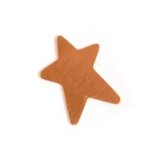 Copper Metal Stamping Blank, Shooting Star 21.7x16.7mm, 24ga x1