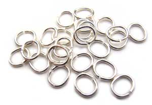 Sterling Silver - 5x4mm OVAL Open Jump Ring 3.6x2.9mm i.d x10
