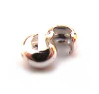Sterling Silver 2.5mm Crimp Bead Cover x1 
