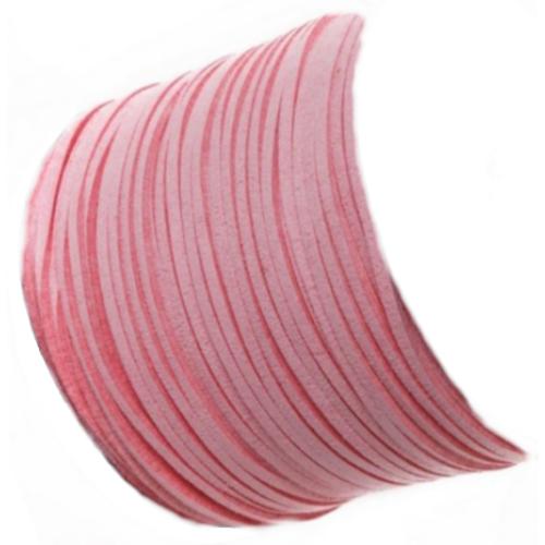 Faux Micro Suede Flat Cord 3mm - Candy Floss per metre