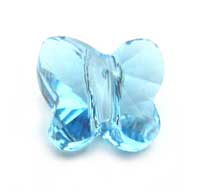 Swarovski Crystal Beads 6mm Butterfly Aquamarine x1