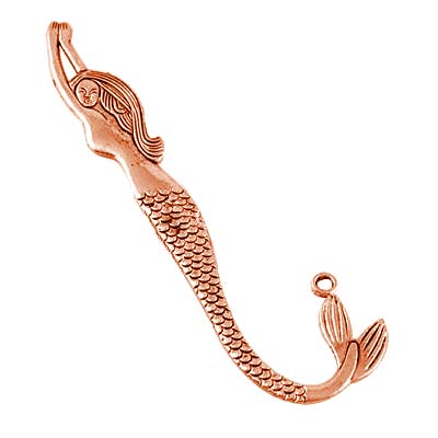 Bookmark for Beading - Mermaid 80mm Antiqued Copper Tone