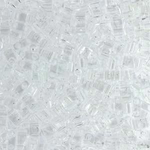 Miyuki Half Tila Bead 1/2 Cut 5mm Transparent Crystal