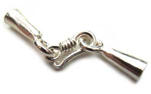 Thai Karen Hill Tribe Silver - Hook Clasp with End Caps