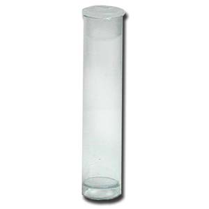 Plastic Clear Storage Tube Vial with Cap 52x11mm (2x3/8 in) x1