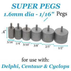 Beadsmith WigJig Super Pegs Small 6pc, for Delphi, Centaur & Cyclops Wig Jig