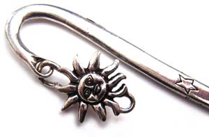 Celestial ~ The Sun, Moon and Stars! ~ Charm ~ Silver Pewter Bookmark