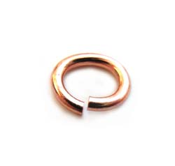 Pure 100% COPPER Jumprings - 7x6mm 18ga Open Oval Jump Rings 4.7x3.7mm i.d x20