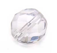 Czech Glass Fire Polished beads 12mm Crystal x1