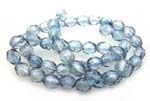 Czech Fire Polished beads 4mm Luster Transparent Blue x50