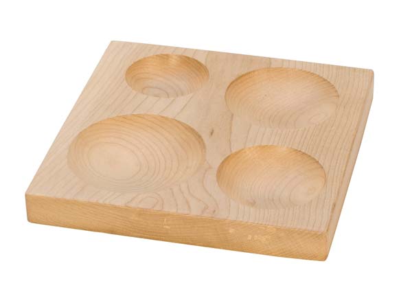 Four Round Groove Wooden Shaping Block - Jewellery Tools
