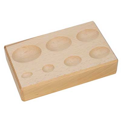 Seven Oval Groove Wooden Shaping Block - Jewellery Tools