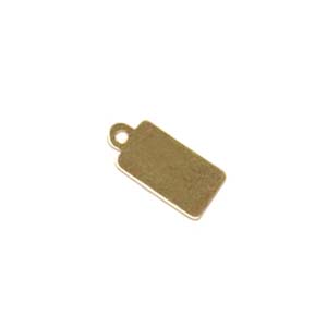 Gold Filled Rectangle Tag 13.6x6mm 24g Stamping Blank Charm x1