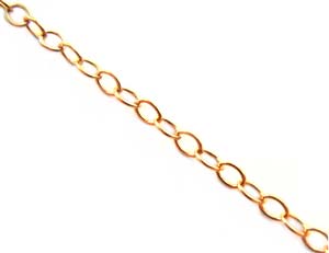 Gold Filled Chain Flat Cable 2.5x1.3mm per foot (30cm)