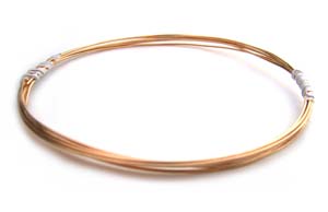 Gold Filled 14kt 24g Round Half Hard Wire per 1ft - 30cm
