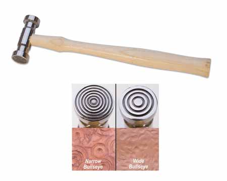 Eurotool Texture Hammer Narrow - Wide Bullseye - Jewellers Tool x1