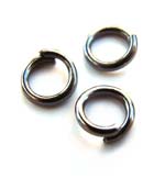 Jump Rings Open Non Soldered findings for Jewellery, 5mm od 3.5mm id 100pc apx Gunmetal Black