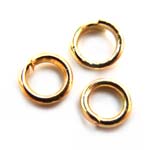 Jump Rings Open Non Soldered findings for Jewellery, 5mm od 3.5mm id 100pc apx Gold
