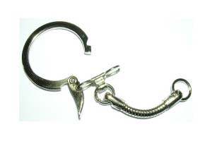 Nickel Plated Snake Chain Keyring Finding x1