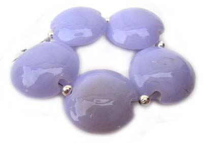 Lavender Lentils -  Ian Williams Artisan Glass Lampwork Beads