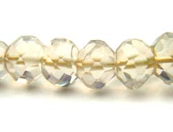 Lemon Quartz ~ Faceted Roundel ~ Gemstone Beads 4 -4.5mm x1