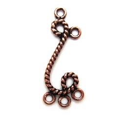 Pure 100% Antiqued COPPER Link Connector 29x13mm