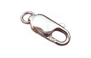 Sterling Silver 4x10mm Lobster Claw Clasp x1