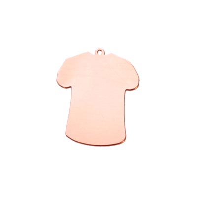 Copper T-Shirt 24g Stamping Blank 22.8x18.6mm