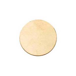 Brass Circle, 13.2mm (1/2 inch) 18ga Premium Metal Stamping Blank x1