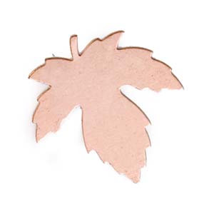 Copper Maple Leaf 24g Stamping Blank 29x28mm
