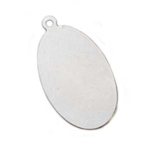 Nickel Silver Oval 24g Stamping Blank 25x16mm with Ring