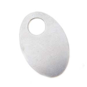Nickel Silver Oval Washer 24g Stamping Blank 30x20mm