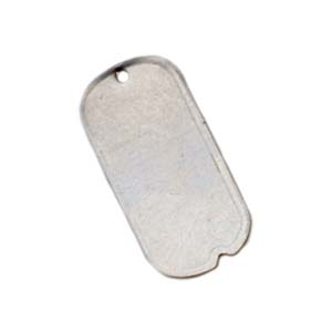 Nickel Silver Military Dog Tag 1" 25x12.5mm 24g Stamping Blank