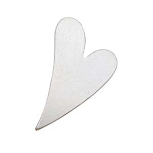 Silver Filled Funky Heart 1x5/8" 25.3x15.3mm 24g Stamping Blank x1