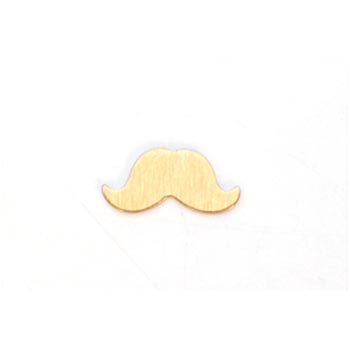 Brass Tiny Moustache Mustache 12.5x5.8mm 24g Stamping Blank