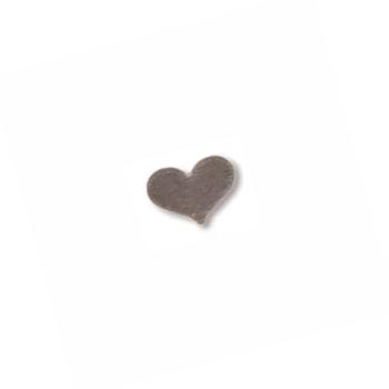 Sterling Silver Heart 6.9x4.9mm 24g Stamping Blank "Sequin" x1 (Temporary Unavailable from Supplier)