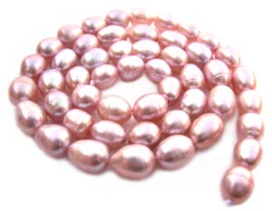 Freshwater PEARL Beads Egg 6x7mm Antique Lavender