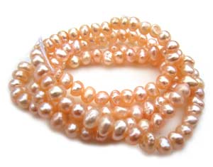 Freshwater PEARL Beads Seed 4mm Peach
