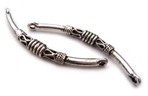 Bali Style Bracelet Link Bar Silver #B x1