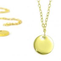 Personal Impressions, Small Circle, 10mm, Gold Plated Necklace Kit x1