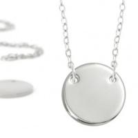 Personal Impressions, Large Circle, 15mm, Silver Plated Necklace Kit x1