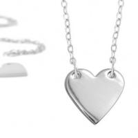 Personal Impressions, Heart, 13x14mm, Silver Plated Necklace Kit x1
