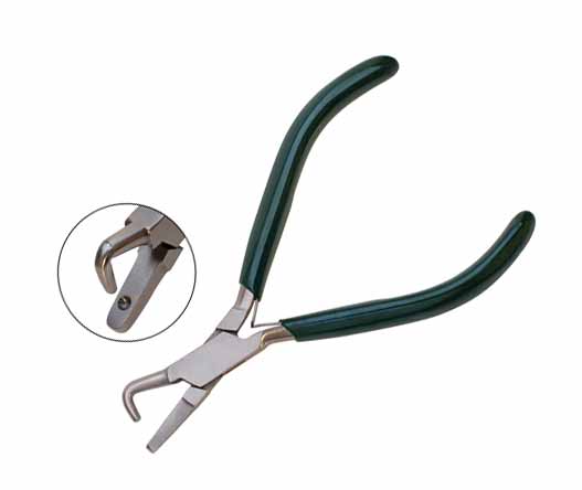 Eurotool 3mm Dimple Pliers Hooked Jaw Green Handle
