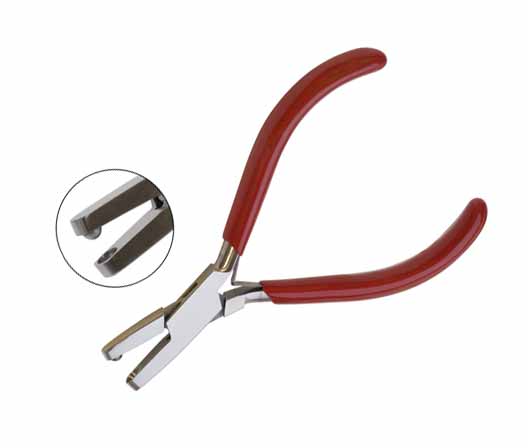 Eurotool 5mm Dimple Pliers Flat Jaw Red Handle