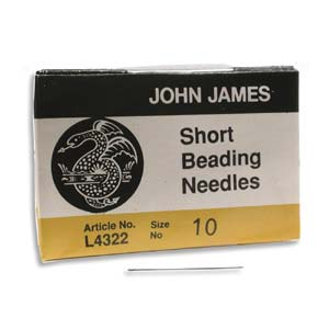 John James - Short L4322 10 English Beading Needles x25