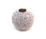 Stardust 8mm Beads ~ Silver Plated x5
