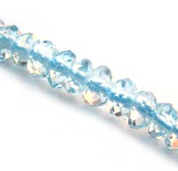 Sky Blue Topaz 2.5mm (approx) Faceted Roundel Gemstone Beads x10